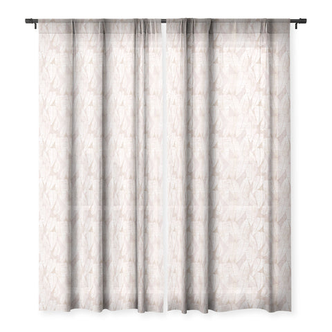 Schatzi Brown Island Goddess Leaf Creme Sheer Window Curtain