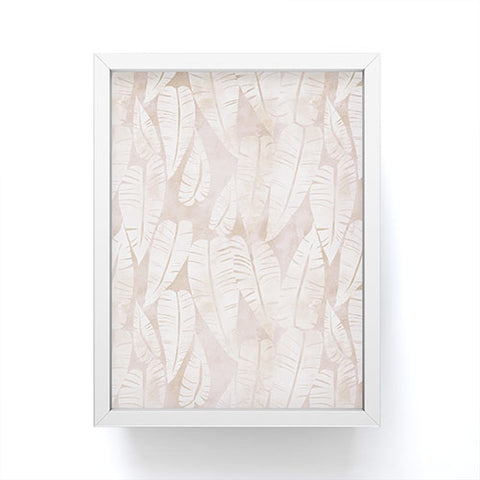 Schatzi Brown Island Goddess Leaf Creme Framed Mini Art Print