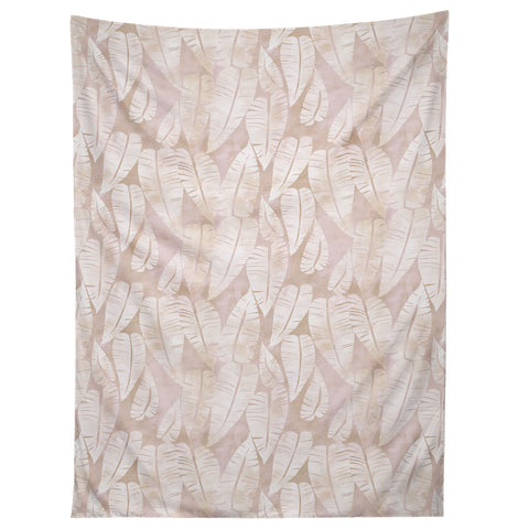 Schatzi Brown Island Goddess Leaf Creme Tapestry