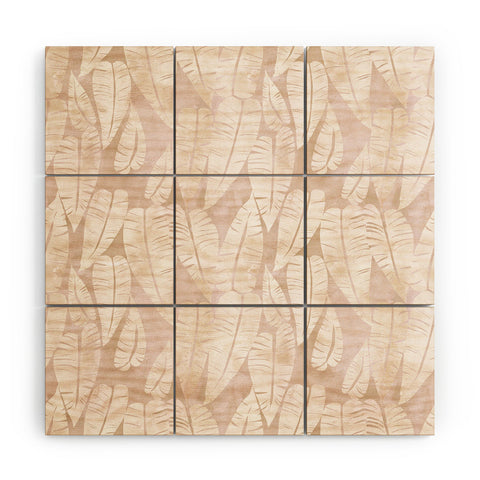 Schatzi Brown Island Goddess Leaf Creme Wood Wall Mural