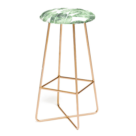 Schatzi Brown Island Goddess Leaf Green Bar Stool