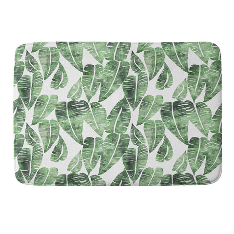 Schatzi Brown Island Goddess Leaf Green Memory Foam Bath Mat
