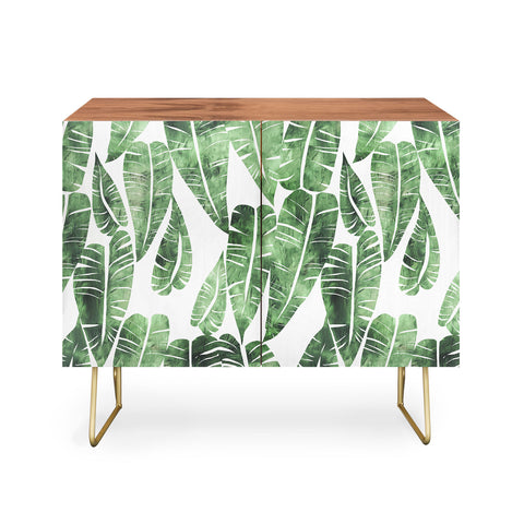 Schatzi Brown Island Goddess Leaf Green Credenza