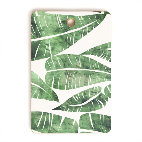 Schatzi Brown Island Goddess Leaf Green Cutting Board Rectangle