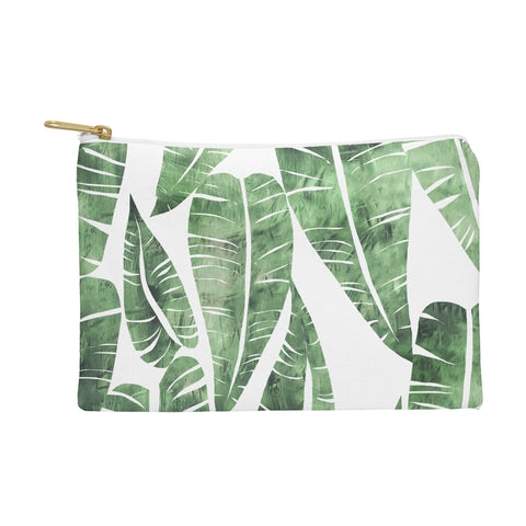 Schatzi Brown Island Goddess Leaf Green Pouch