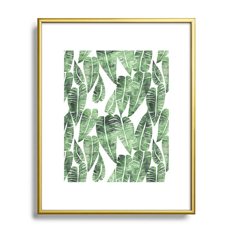 Schatzi Brown Island Goddess Leaf Green Metal Framed Art Print