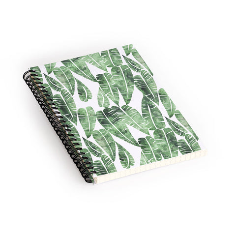 Schatzi Brown Island Goddess Leaf Green Spiral Notebook