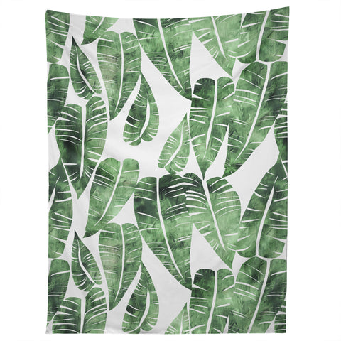 Schatzi Brown Island Goddess Leaf Green Tapestry