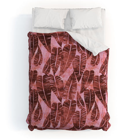 Schatzi Brown Island Goddess Leaf Rose Comforter