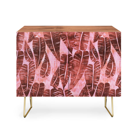 Schatzi Brown Island Goddess Leaf Rose Credenza