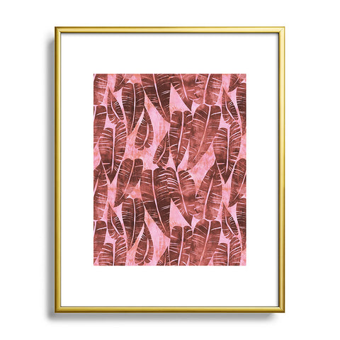 Schatzi Brown Island Goddess Leaf Rose Metal Framed Art Print