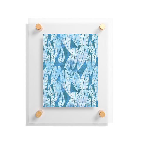 Schatzi Brown Island Goddess Leaf Turquoise Floating Acrylic Print