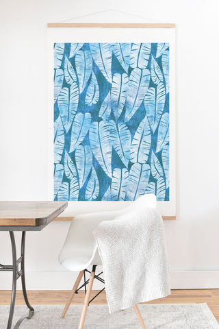 Schatzi Brown Island Goddess Leaf Turquoise Art Print And Hanger