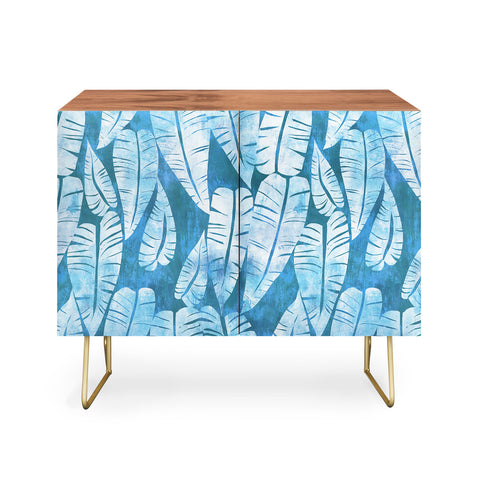 Schatzi Brown Island Goddess Leaf Turquoise Credenza