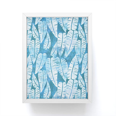 Schatzi Brown Island Goddess Leaf Turquoise Framed Mini Art Print