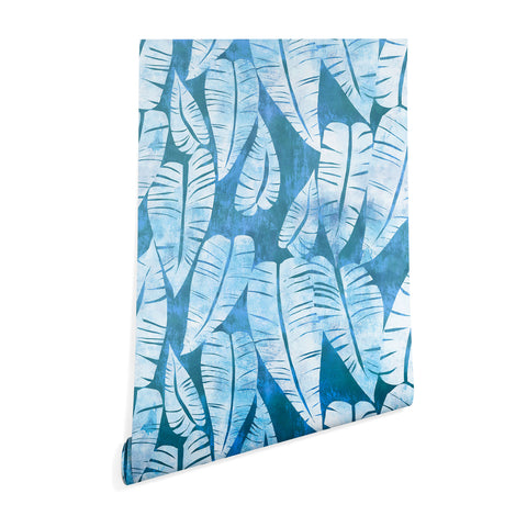Schatzi Brown Island Goddess Leaf Turquoise Wallpaper