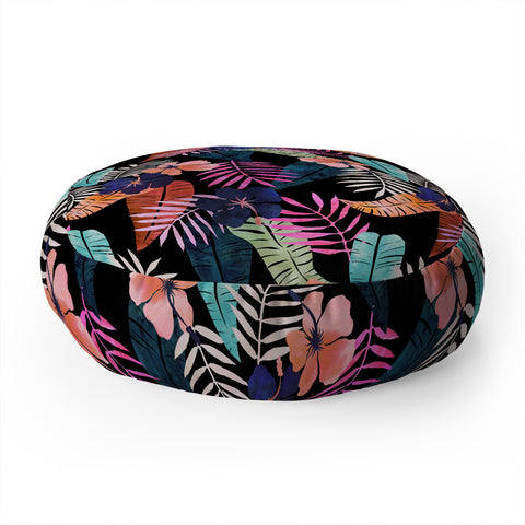 Schatzi Brown Island Goddess Retro Floor Pillow Round