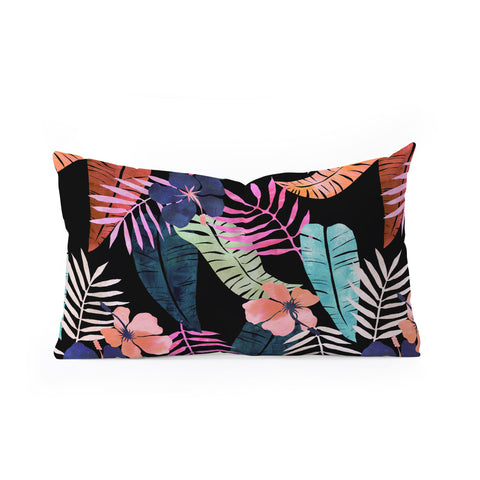 Schatzi Brown Island Goddess Retro Oblong Throw Pillow