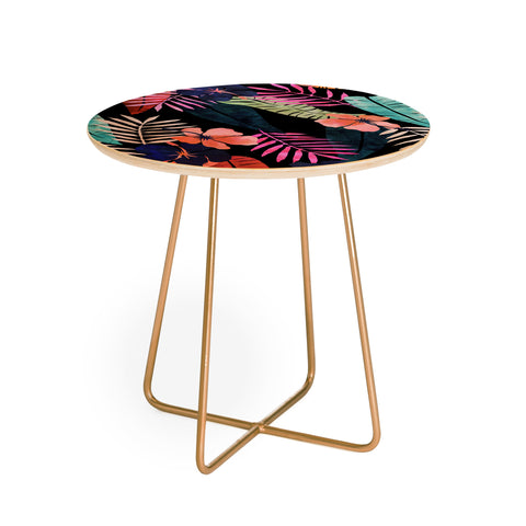 Schatzi Brown Island Goddess Retro Round Side Table
