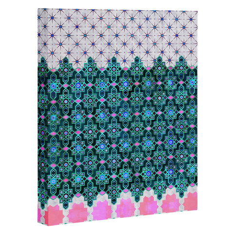 Schatzi Brown Jeema Boho Pattern Green Art Canvas