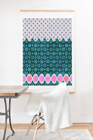 Schatzi Brown Jeema Boho Pattern Green Art Print And Hanger