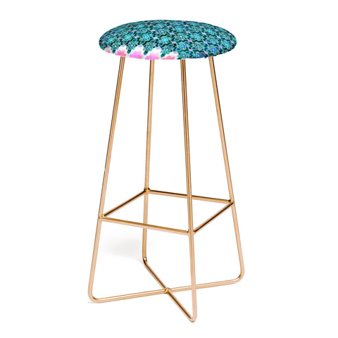 Schatzi Brown Jeema Boho Pattern Green Bar Stool