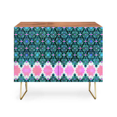 Schatzi Brown Jeema Boho Pattern Green Credenza