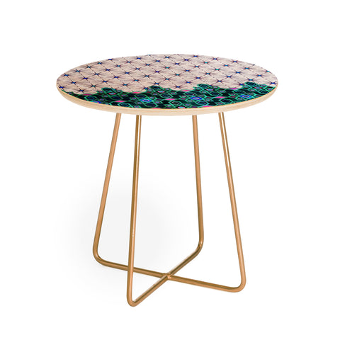 Schatzi Brown Jeema Boho Pattern Green Round Side Table