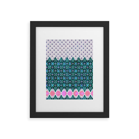 Schatzi Brown Jeema Boho Pattern Green Framed Art Print