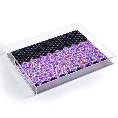 Schatzi Brown Jeema Boho Pattern Purple Acrylic Tray