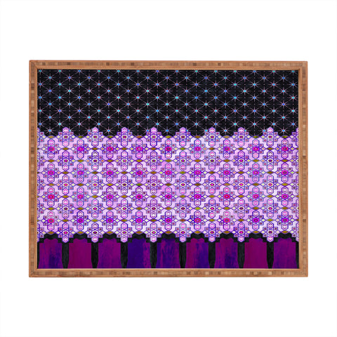 Schatzi Brown Jeema Boho Pattern Purple Rectangular Tray