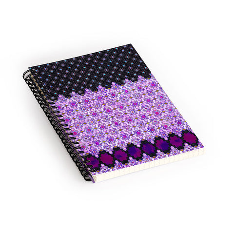 Schatzi Brown Jeema Boho Pattern Purple Spiral Notebook