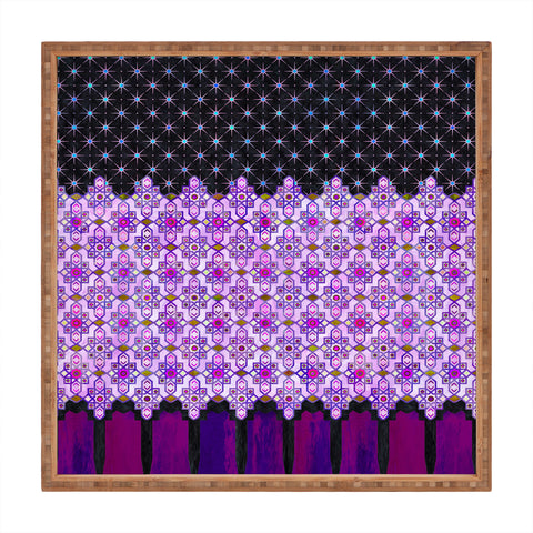 Schatzi Brown Jeema Boho Pattern Purple Square Tray