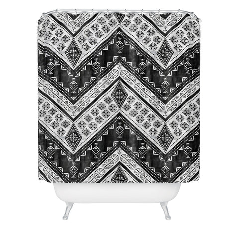 Schatzi Brown Jirra Chevron Shower Curtain