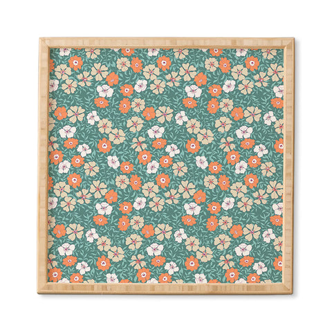 Schatzi Brown Jirra Floral Green Framed Wall Art