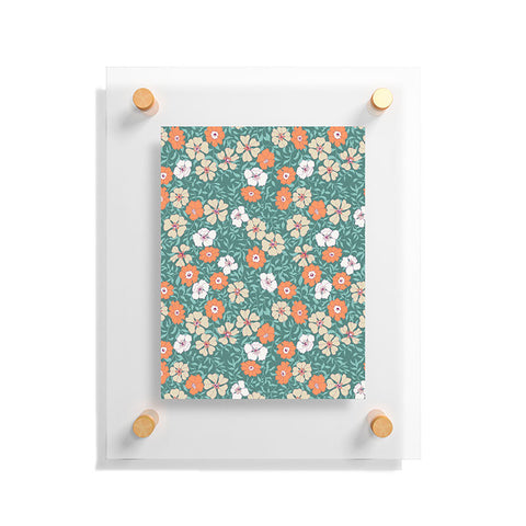 Schatzi Brown Jirra Floral Green Floating Acrylic Print