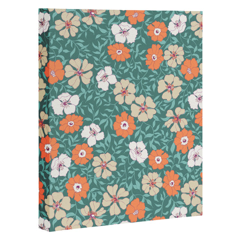 Schatzi Brown Jirra Floral Green Art Canvas
