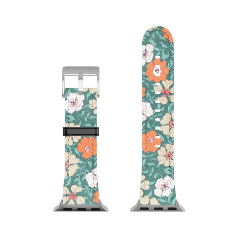 Schatzi Brown Jirra Floral Green Apple Watch Band