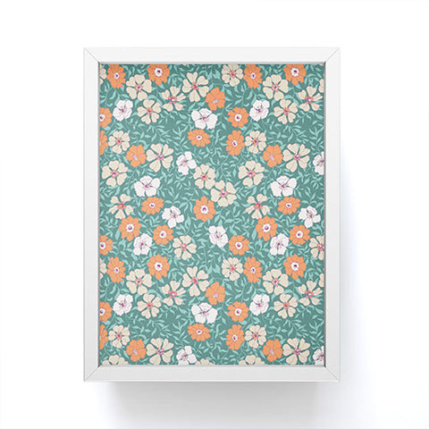 Schatzi Brown Jirra Floral Green Framed Mini Art Print