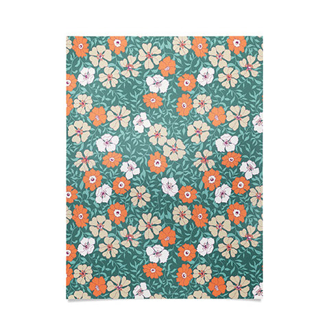 Schatzi Brown Jirra Floral Green Poster