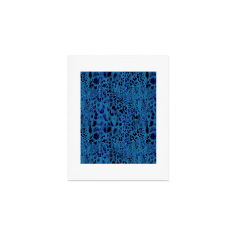 Schatzi Brown Jungle Cat Blue Art Print
