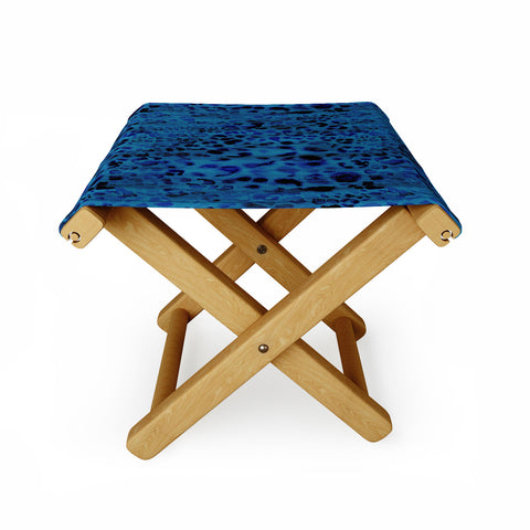 Schatzi Brown Jungle Cat Blue Folding Stool
