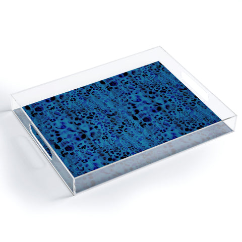 Schatzi Brown Jungle Cat Blue Acrylic Tray