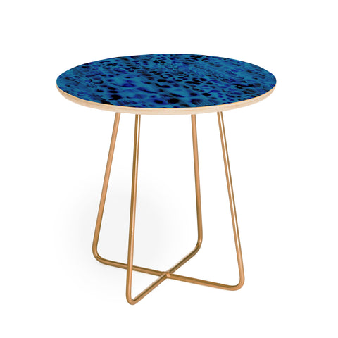 Schatzi Brown Jungle Cat Blue Round Side Table