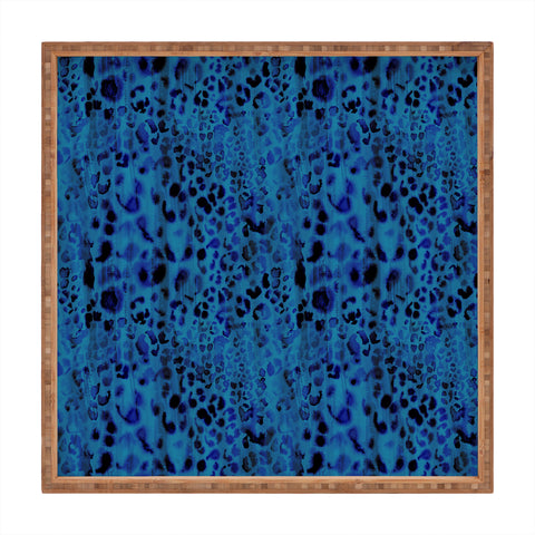 Schatzi Brown Jungle Cat Blue Square Tray