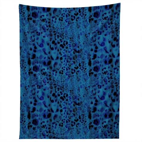 Schatzi Brown Jungle Cat Blue Tapestry