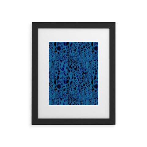 Schatzi Brown Jungle Cat Blue Framed Art Print