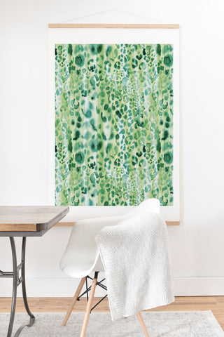 Schatzi Brown Jungle Cat Green Art Print And Hanger