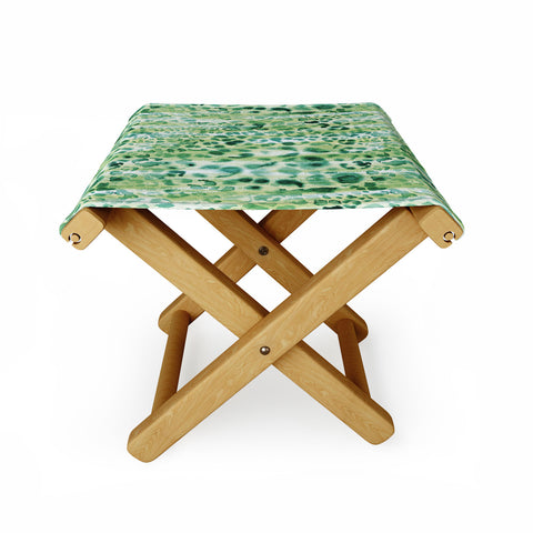 Schatzi Brown Jungle Cat Green Folding Stool