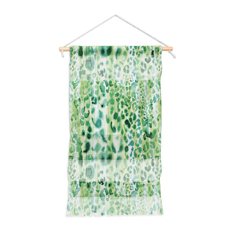 Schatzi Brown Jungle Cat Green Wall Hanging Portrait